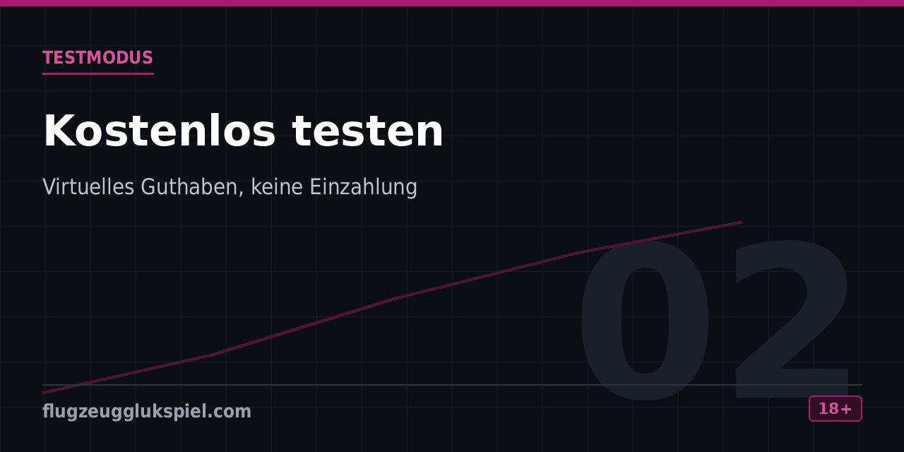 Hinweisgrafik zum Testmodus mit virtuellem Guthaben und ohne Einzahlung